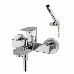 Grifo Baño-ducha Aroha Cromo Maneta Corta Con Accesorios De Ducha – 4613000 – Galindo
