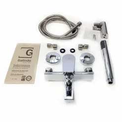 Grifo Baño-ducha Aroha Cromo Maneta Corta Con Accesorios De Ducha – 4613000 – Galindo