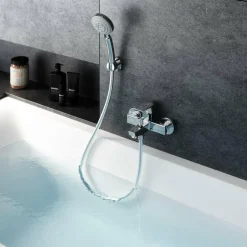 Grifo Baño-ducha Aroha Cromo Maneta Corta Con Accesorios De Ducha – 4613000 – Galindo