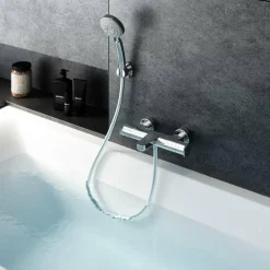 Grifo Baño-ducha Termostático Aroha Cromo Cuerpo Frío – 46041500 – Galindo