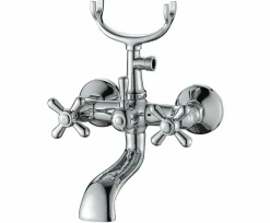 Grifo Bimando De Bañera Bristol Cromo Con Equipo (Mango De Ducha Y Flexo) – 02BRI413CR – AQG