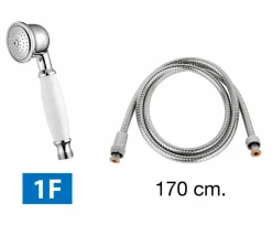 Grifo Bimando De Bañera Bristol Cromo Con Equipo (Mango De Ducha Y Flexo) – 02BRI413CR – AQG