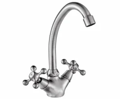 Grifo Bimando De Fregadera Cocina Chronos Plata – 06CHR500AG – AQG