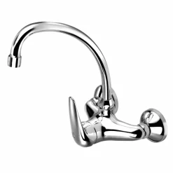 Grifo Cocina De Pared Caño Curvo Alfa – 8148100 – Galindo