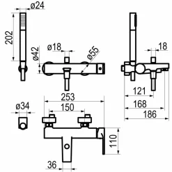 Grifo De Baño-ducha – Twit – 4941500  – Galindo
