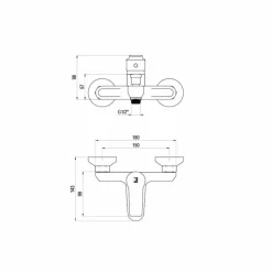 Grifo De Baño-Ducha Albos – Galindo – 7121000