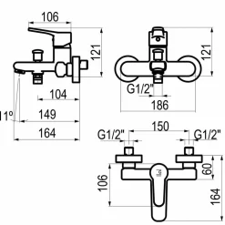 Grifo De Baño-ducha Cónico – 7171500 – Galindo