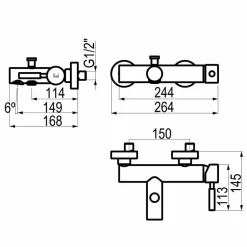Grifo De Baño-ducha Con Accesorios De Ducha – Theo City – 8641000 – Galindo