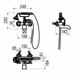 Grifo De Baño-ducha Cromo – Belmondo – 2441500 – Galindo