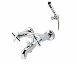 Grifo De Baño-ducha Cromo Mate Con Accesorios De Ducha – Matrix – 8241061 – Galindo