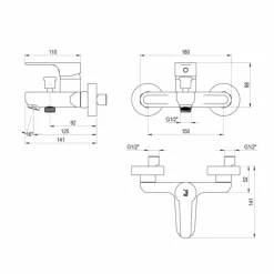 Grifo De Baño-ducha Ingo Plus Con Accesorios De Ducha – 7131000 – Galindo