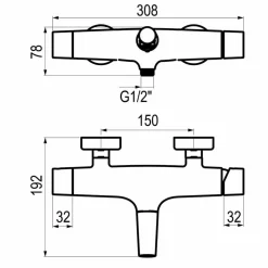 Grifo De Baño-ducha Livra Sin Accesorios – 4961500 – Galindo