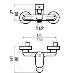 Grifo De Baño-ducha Nine Cromo – 4621500 – Galindo