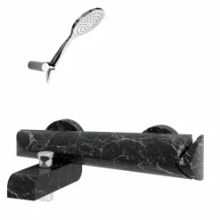 Grifo De Baño-ducha Seven Con Accesorios Mármol Negro – 90041026 – Galindo – LuxCover