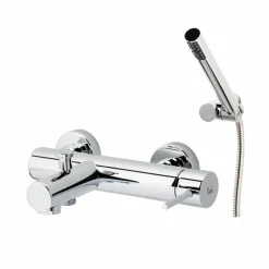 Grifo De Baño-ducha Theo Dark Cromo Con Accesorios De Ducha – 8631000 – Galindo