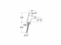 Grifo De Bidé Con Enganche Para Cadenilla – Alfa – Roca – A5A6E25C00