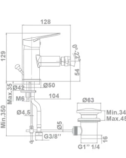 Grifo De Bidé Monomando. Bide Des. Auto. Arlan – Gala – G3999400