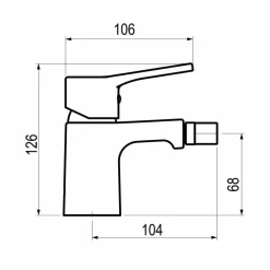 Grifo De Bidet Cónico Negro – 7177016 – Galindo – LuxCover