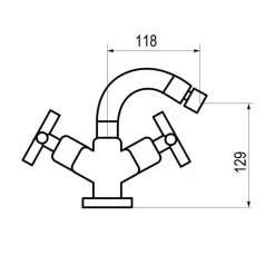 Grifo De Bidet Cromo Con Desagüe – Matrix – 8246000 – Galindo