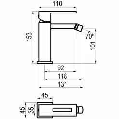 Grifo De Bidet Negro – Nitro – 5247016 – Galindo