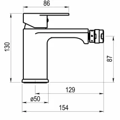 Grifo De Bidet Nine Carbono – 4627027 – Galindo – LuxCover