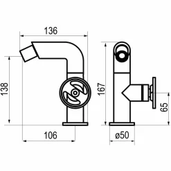 Grifo De Bidet Strem Pulsador Round – 7967000 – Galindo