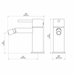 Grifo De Bidet Trama Níquel – 4977071 – Galindo – LuxCover