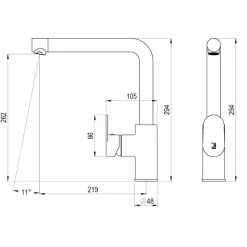 Grifo De Cocina Caño 90 Blanco – Nine – 4628811- Galindo