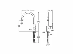 Grifo De Cocina Con Caño Alto Giratorio – Victoria Plus – Roca – A5A844FC00