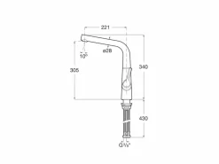 Grifo De Cocina Con Caño Giratorio, Cold Start – Roca – A5A832AC00