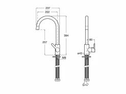 Grifo De Cocina Con Caño Giratorio, Cold Start. Platino Cepillado – Mencia – Roca – A5A7409CM0