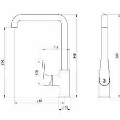 Grifo De Cocina Cromo – Aroha – 4608600 – Galindo