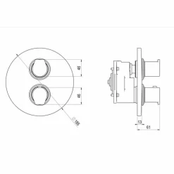 Grifo De Ducha + Caja Empotrable – Aroha – 460T300 – Galindo