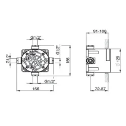 Grifo De Ducha + Caja Empotrable – Aroha – 460T300 – Galindo