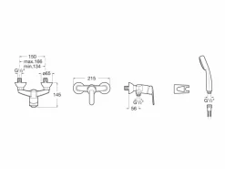 Grifo De Ducha Con Ducha De Mano, Flexible De 1,50 M. Y Soporte De Ducha Articulado – Victoria – Roca – A5A2025C02
