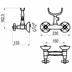 Grifo De Ducha Cromo Con Accesorios De Ducha – 1929 – 6223300 – Galindo