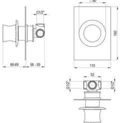Grifo De Ducha Empotrable 1 Vía – Chap – 8837300 – Galindo