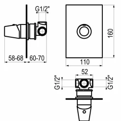 Grifo De Ducha Empotrable Livra – 4967300 – Galindo