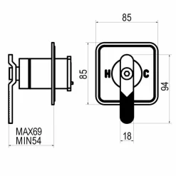 Grifo De Ducha Empotrable Pulsador Lever – Strem – 7977300 – Galindo