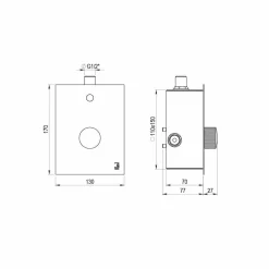 Grifo De Ducha Mezclador Aroha Tech Electrónico Sensor Mármol Blanco Transformador – P3179311 – Galindo – LuxCover