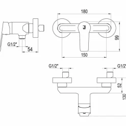 Grifo De Ducha Monomando Con Accesorios Albos – 7123000 – Galindo