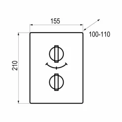 Grifo De Ducha Termostática Empotrable 3/4, 2 Entradas 1 Salidas – Atlantis – 6846300 – Galindo