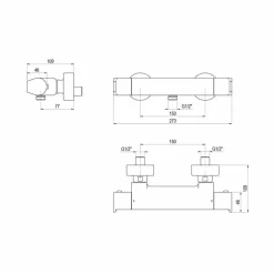 Grifo De Ducha Termostática – Aroha – Galindo – 46053000