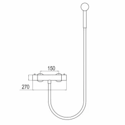 Grifo De Ducha Termostática Inox – 8663000 – Galindo