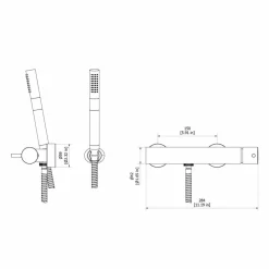 Grifo De Ducha Trama Cromo Con Accesorios De Ducha – 4973000 – Galindo