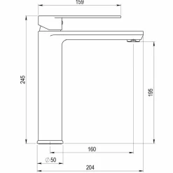Grifo De Lavabo Alto Con Maneta Abierta – Nine – 4635500 – Galindo