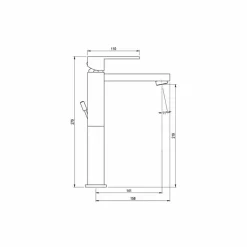 Grifo De Lavabo Alto Cromo – Nitro – 5245500 – Galindo