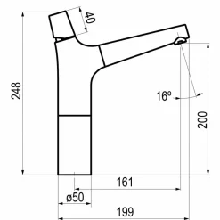Grifo De Lavabo Alto Livra Con Desagüe Semiautomático – 4964500 – Galindo