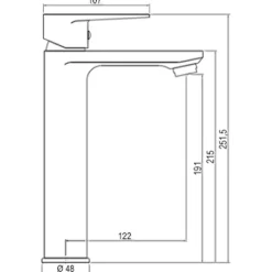Grifo De Lavabo Alto Monomando – Verdasco – Oxen – 153204
