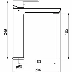 Grifo De Lavabo Alto Negro – Zip Plus – 2155516 – Galindo